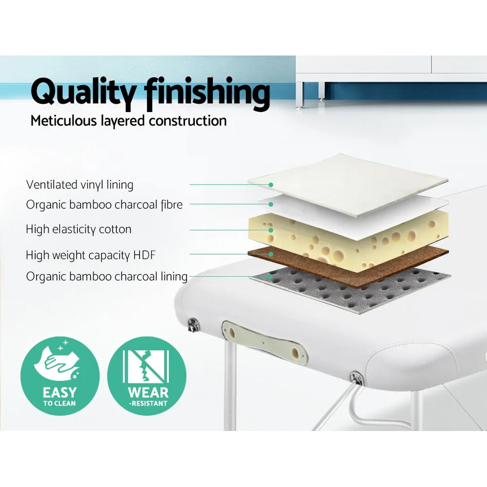 75cm Portable 2 Fold Massage Table, Adjustable, Zenses