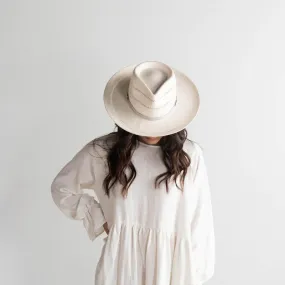 Arlo Grey Band Straw Fedora Hat