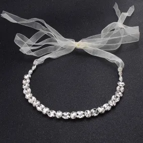 Austrian Crystal Head Chains Wedding Hair Jewelry Headband Bridal Band