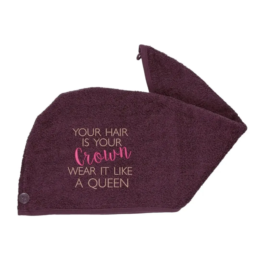 Aztex Luxury Hair Turban Towel Hair Is Your Crown Logo