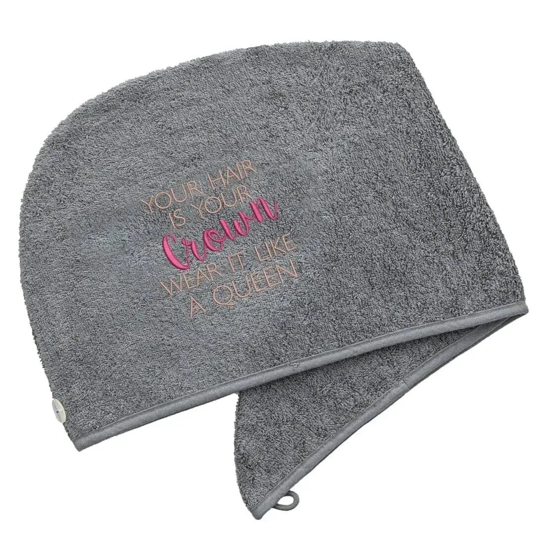 Aztex Luxury Hair Turban Towel Hair Is Your Crown Logo