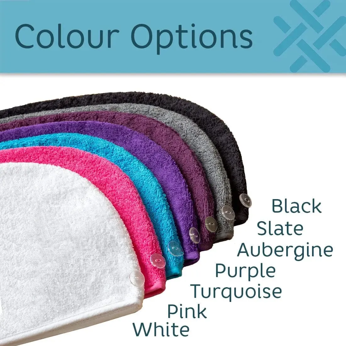 Aztex Luxury Hair Turban Towel Hair Is Your Crown Logo