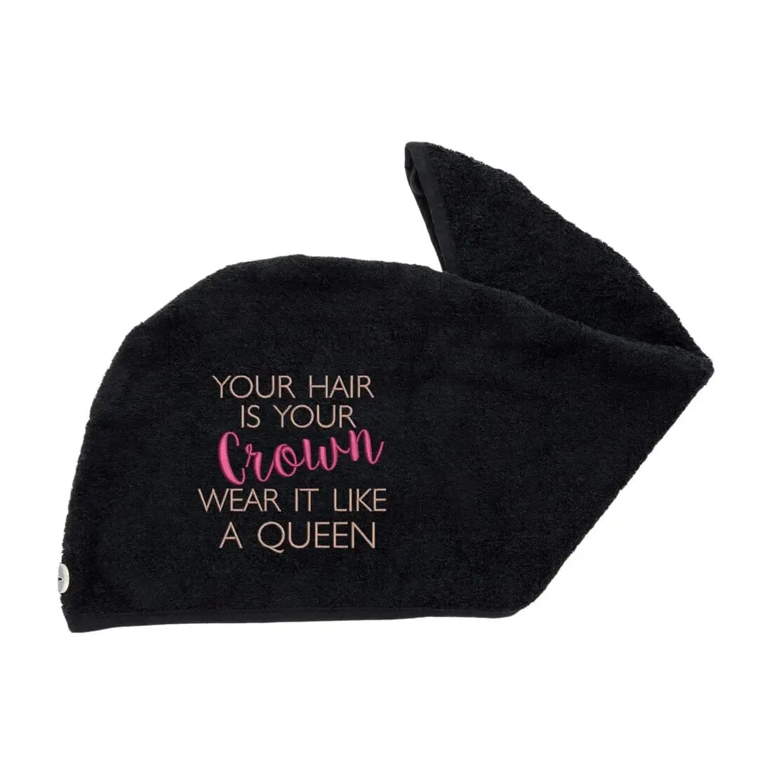Aztex Luxury Hair Turban Towel Hair Is Your Crown Logo