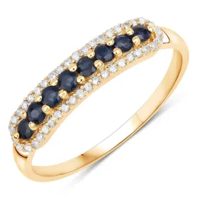 Blue Sapphire Brilliance 14K Yellow Gold Ring