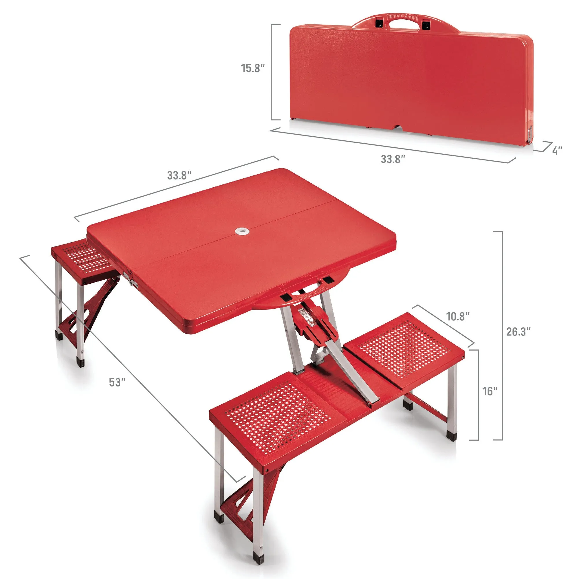 Boston Red Sox Baseball Diamond - Picnic Table Portable Folding Table with Seats