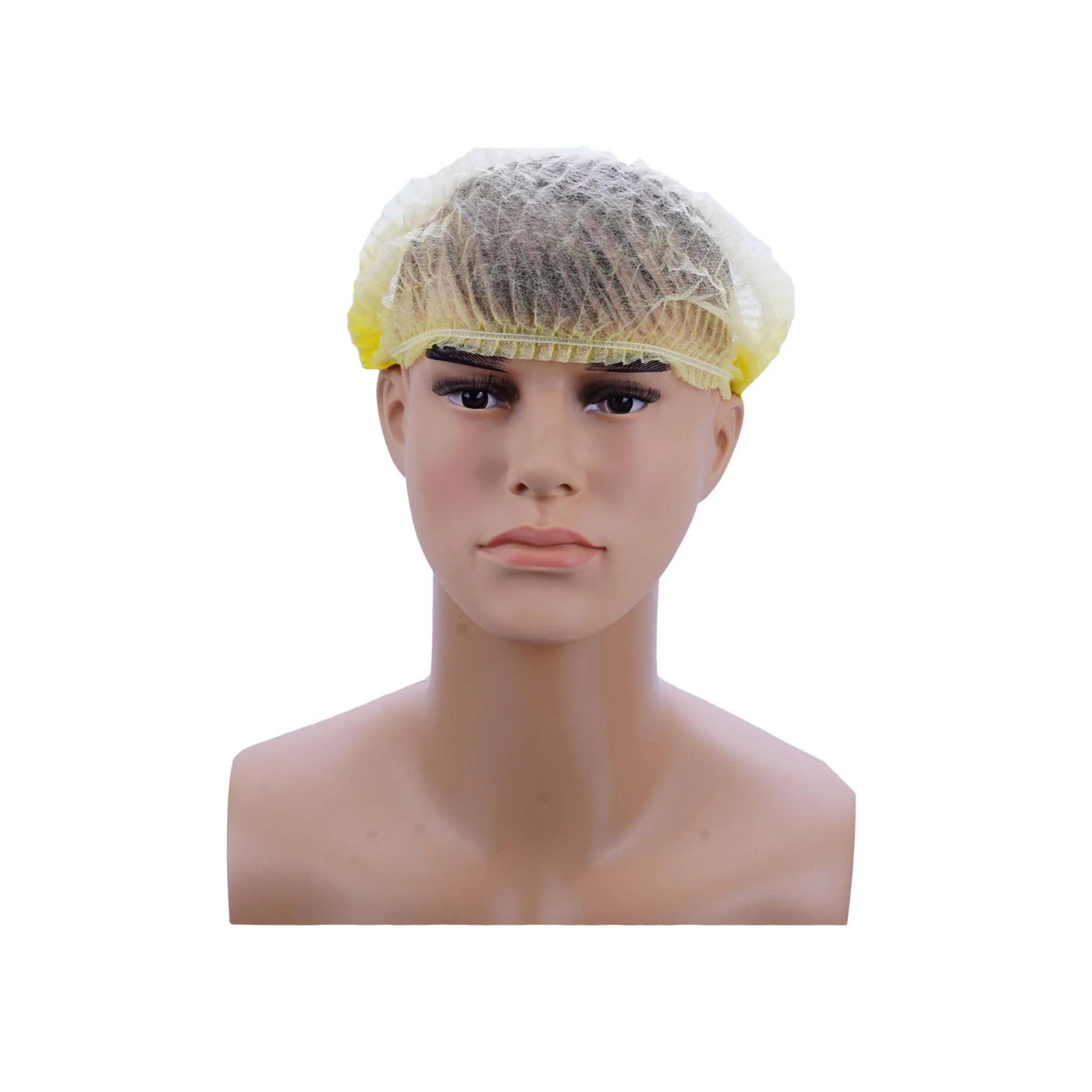 Bouffant Cap Yellow Color  100 Pieces X 10 Packts