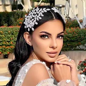 Cosette - Silver Crystal Bridal Headdress
