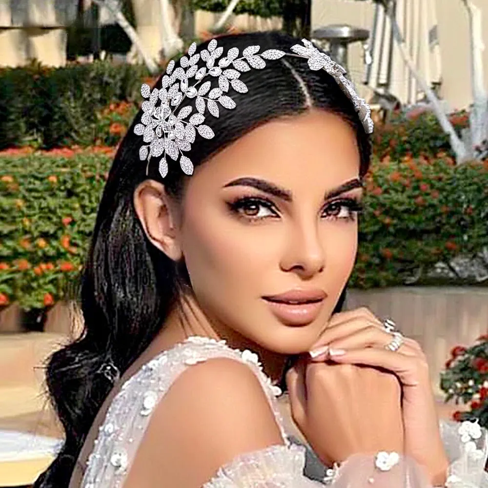 Cosette - Silver Crystal Bridal Headdress