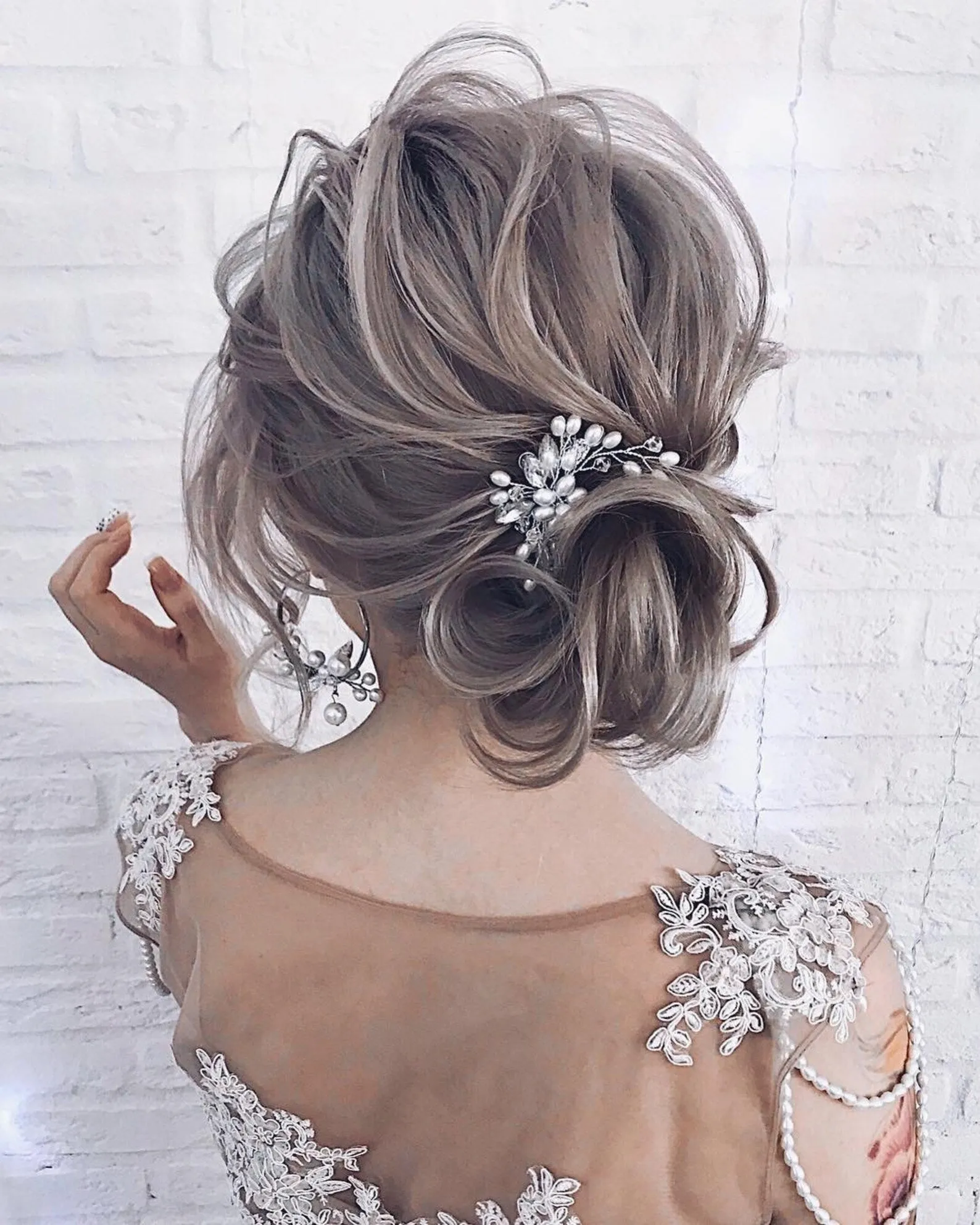 Crystal and Pearl hair pins - Kelly