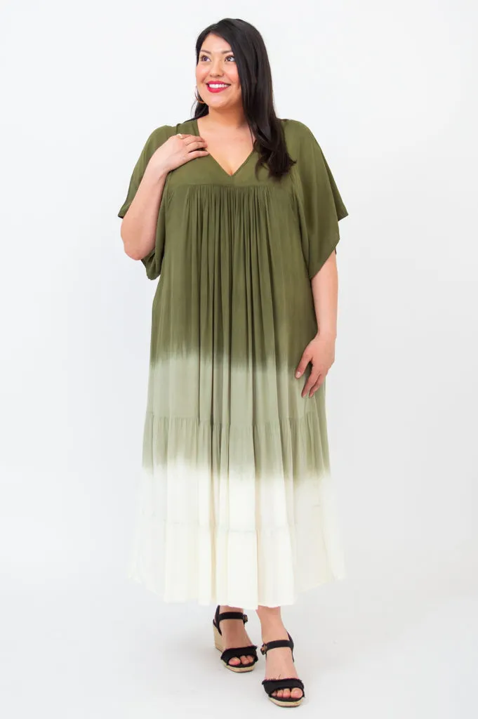 Empress Dress, Green Tie-Dye