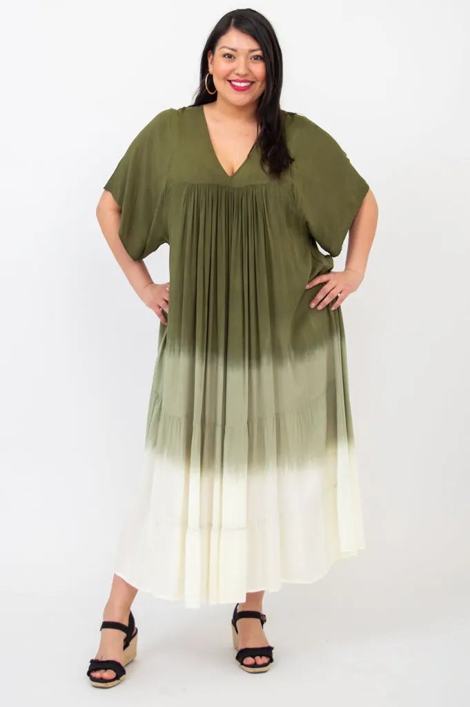 Empress Dress, Green Tie-Dye