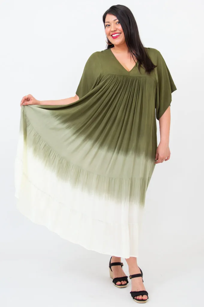 Empress Dress, Green Tie-Dye