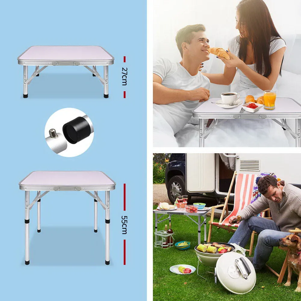 Folding Camping Table 60CM Adjustable Portable Outdoor Picnic Desk