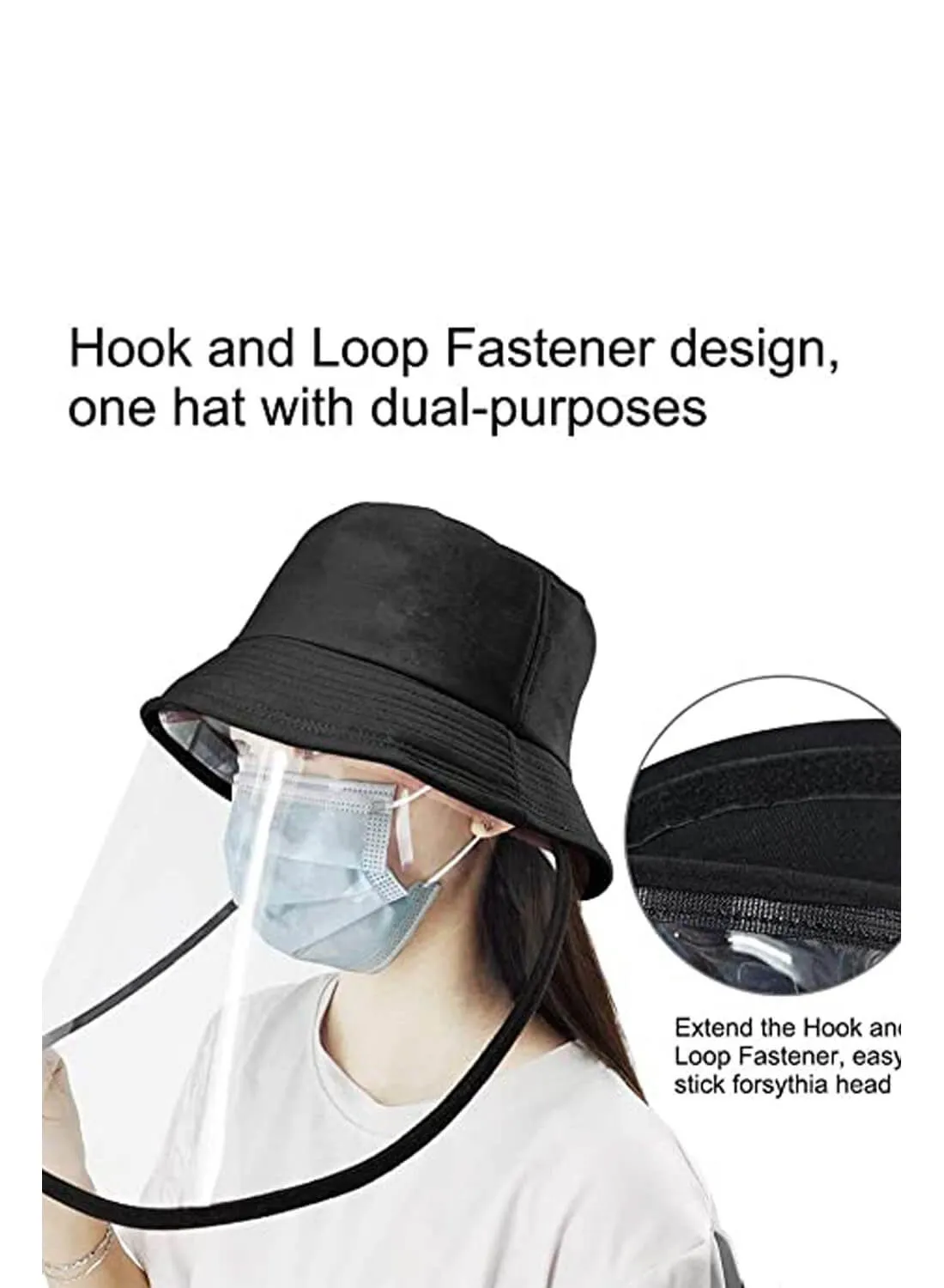 Full Face Bucket Hat Protective Face Shield
