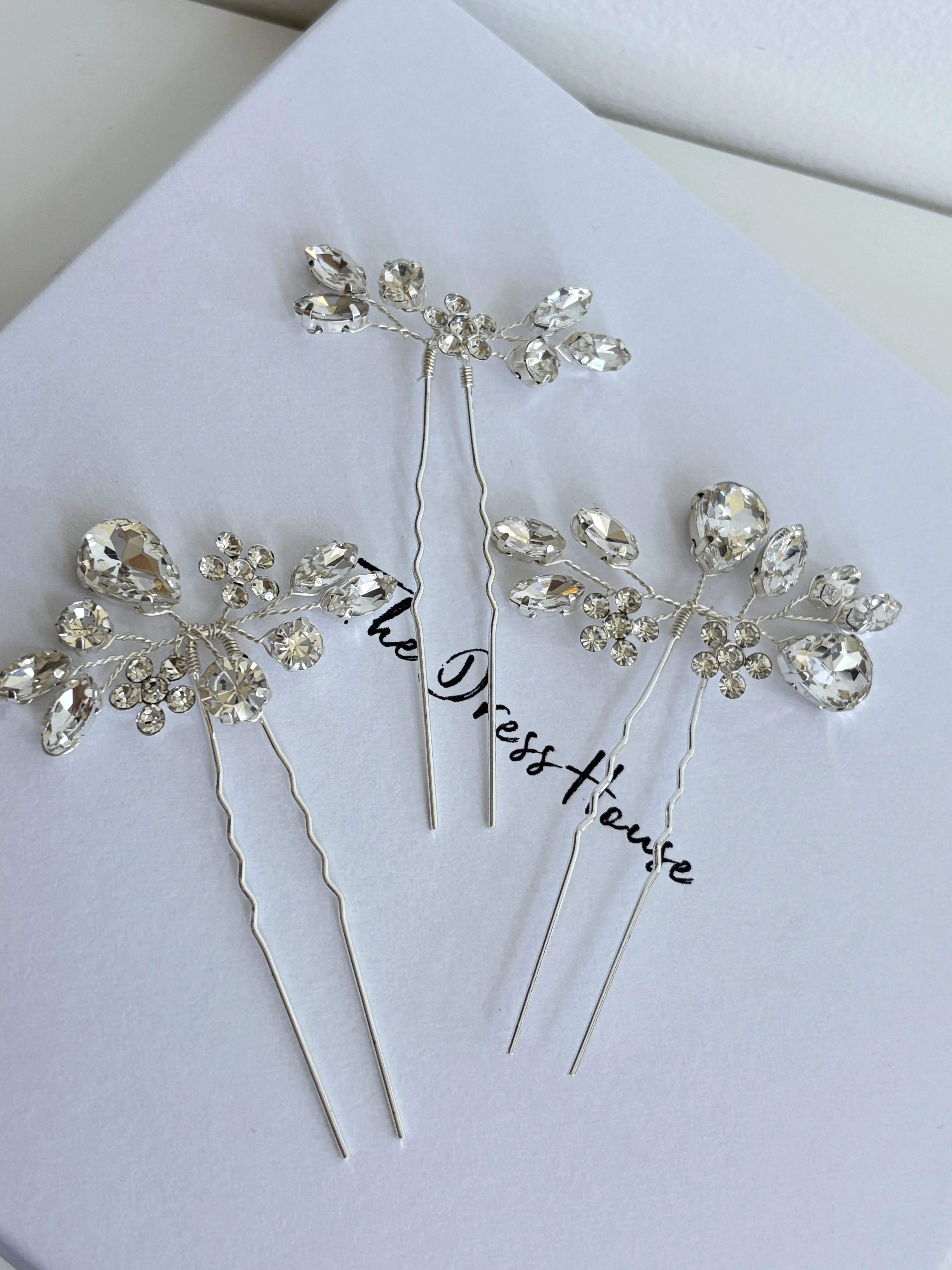 Gigi - Silver Bridal Hair Pins