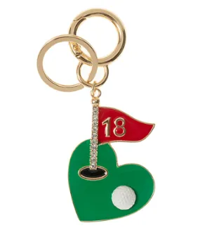 Golf Heart Keychain