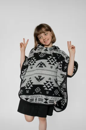 Grey Thunderbird Kid's Poncho