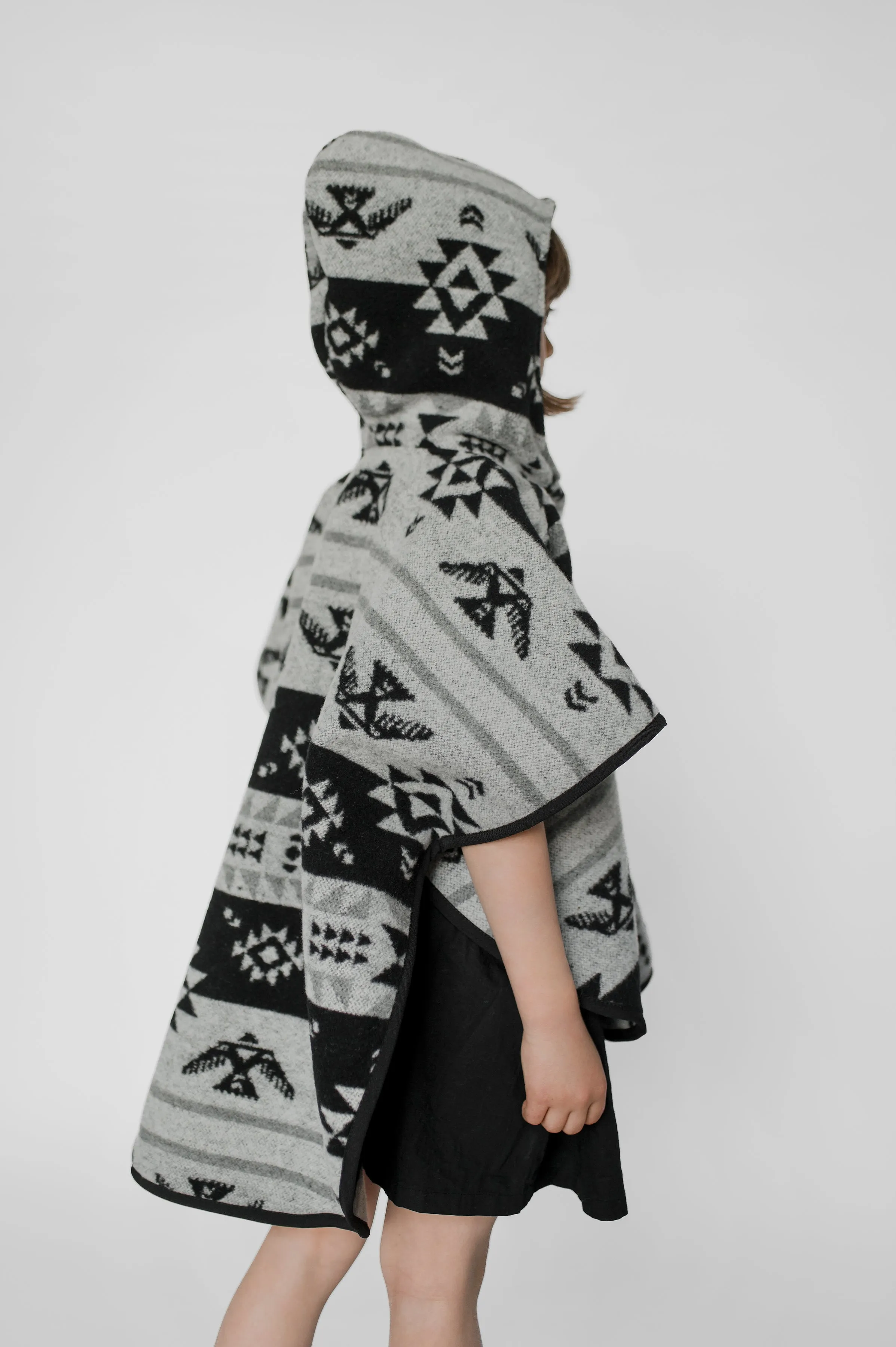 Grey Thunderbird Kid's Poncho