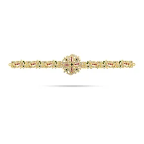 Hip Belt - 2 x 12 Inches | Waist Belt/ Stone Jewellery/ Multicolour Stone Belt for Deity
