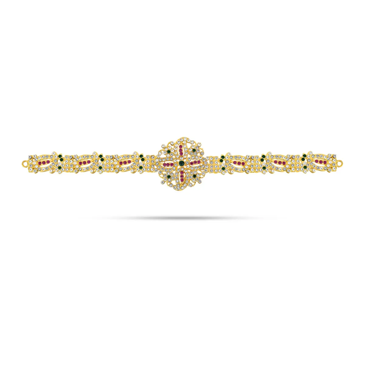 Hip Belt - 2 x 12 Inches | Waist Belt/ Stone Jewellery/ Multicolour Stone Belt for Deity