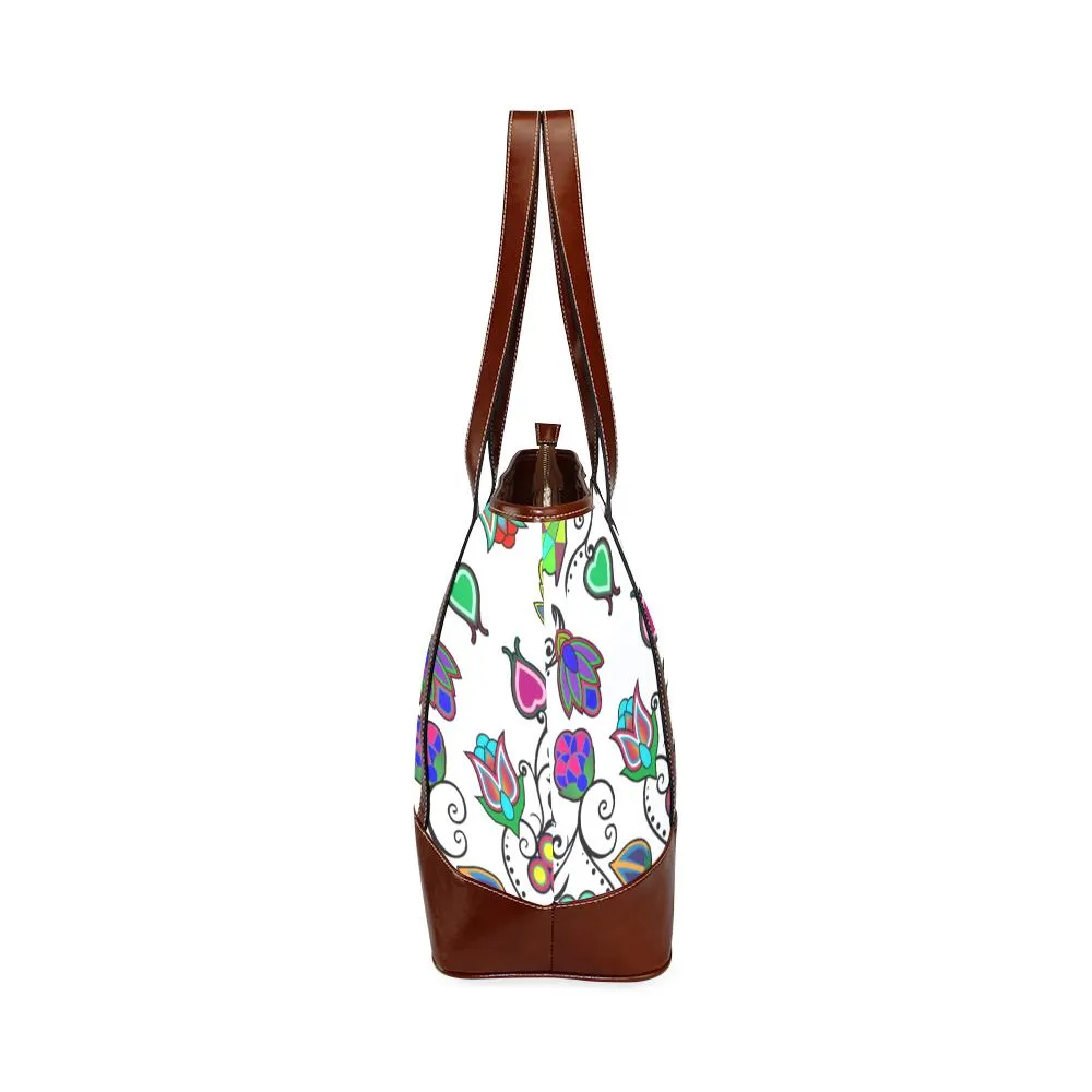 Indigenous Paisley - White Tote Handbag