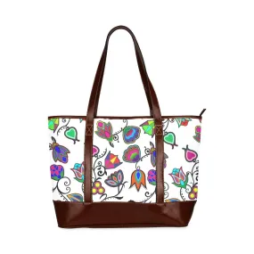 Indigenous Paisley - White Tote Handbag