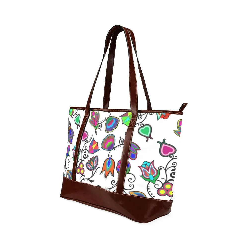 Indigenous Paisley - White Tote Handbag
