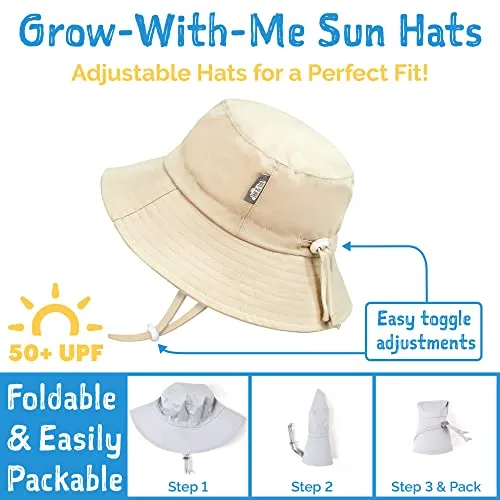 JAN & JUL: Grow-with-Me Cotton Bucket Sun-Hat for Baby and Kids