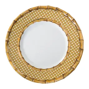 Juliska Bamboo Caning Melamine Dinner Plate, Set of 4