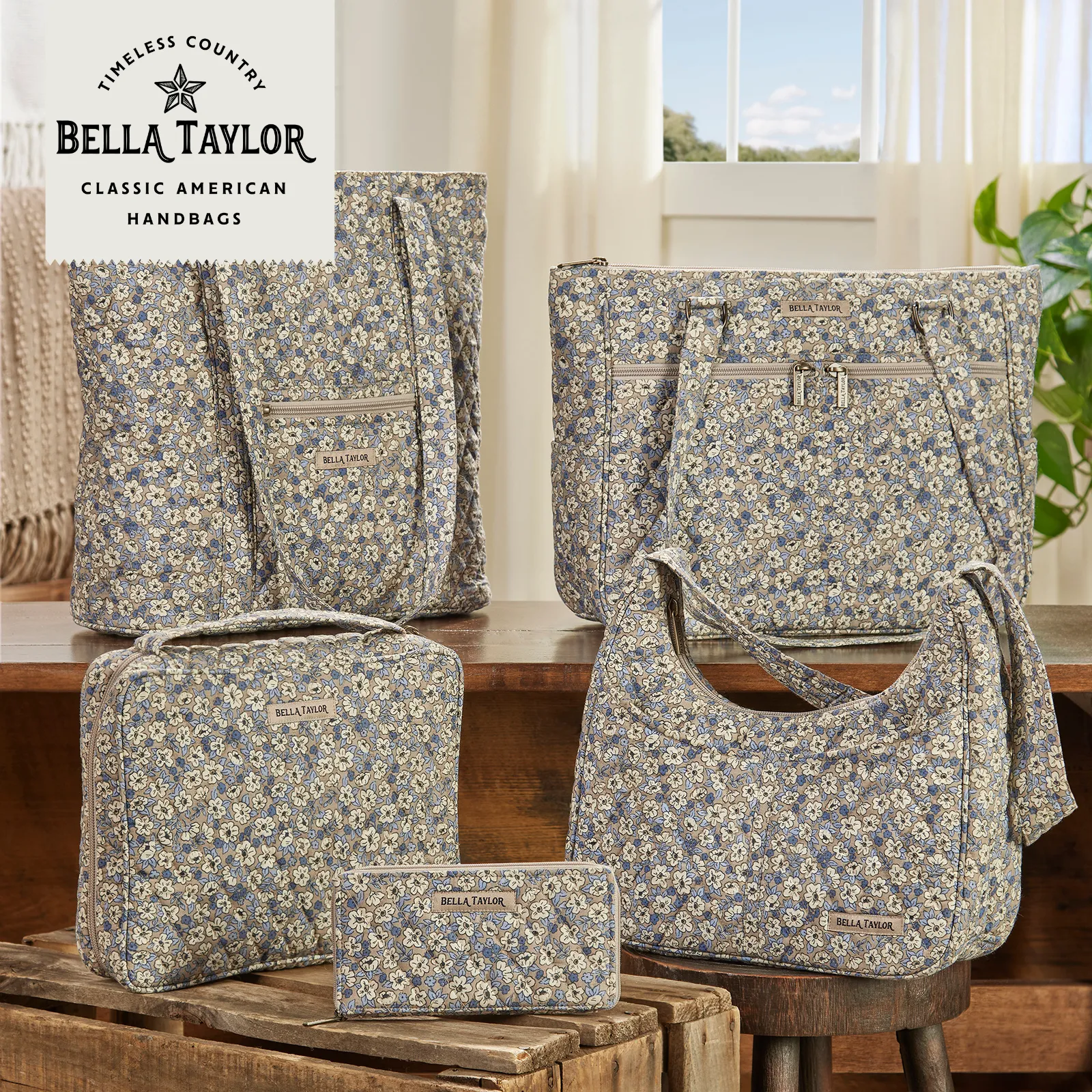 Khaki Floral Large Crossbody