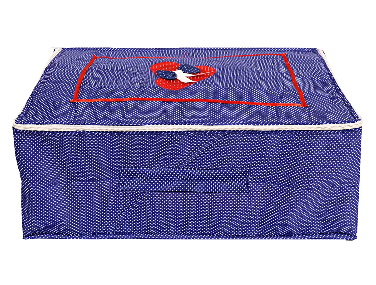 Kuber Industries Dot Printed Cotton Saree Cover, Wardrobe Organizer(Blue)-HS_38_KUBMART20966, Pack of 1