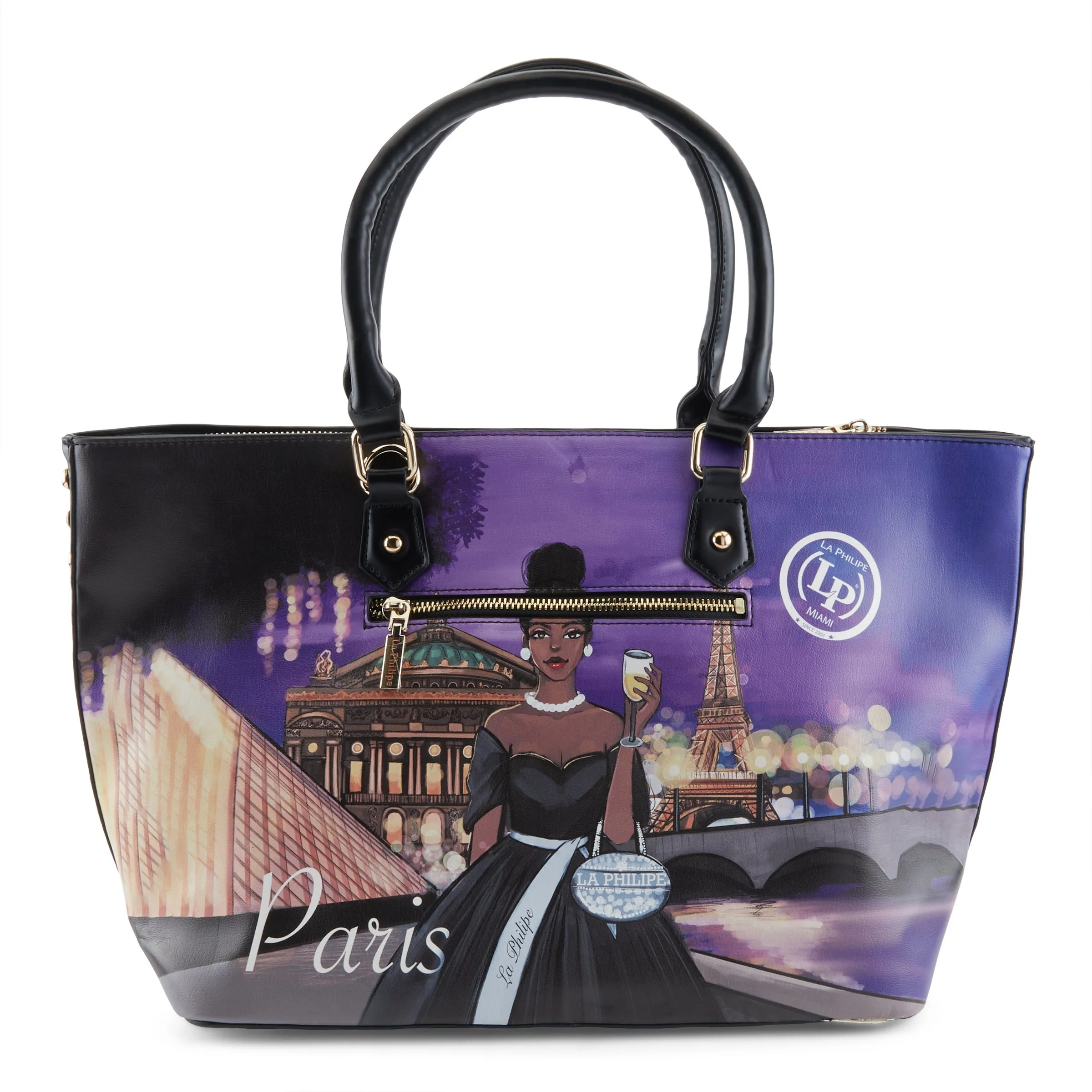 LA PHILIPE LP1021-7 LIVING IN PARIS HANDBAG-TOTE