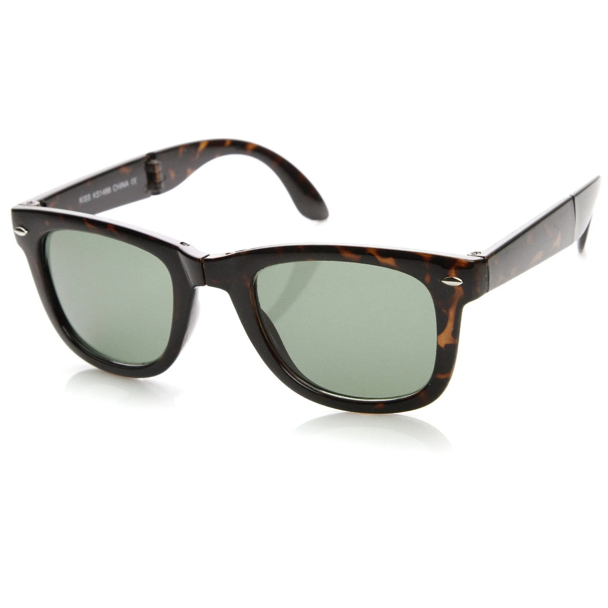 Limited Edition Folding Pocket Horned Rim Sunglasses   Case 8788