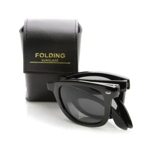 Limited Edition Folding Pocket Horned Rim Sunglasses   Case 8788