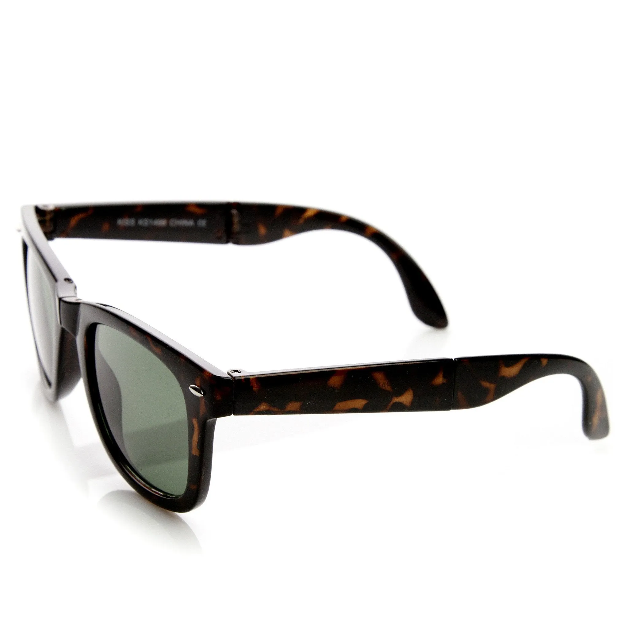 Limited Edition Folding Pocket Horned Rim Sunglasses   Case 8788