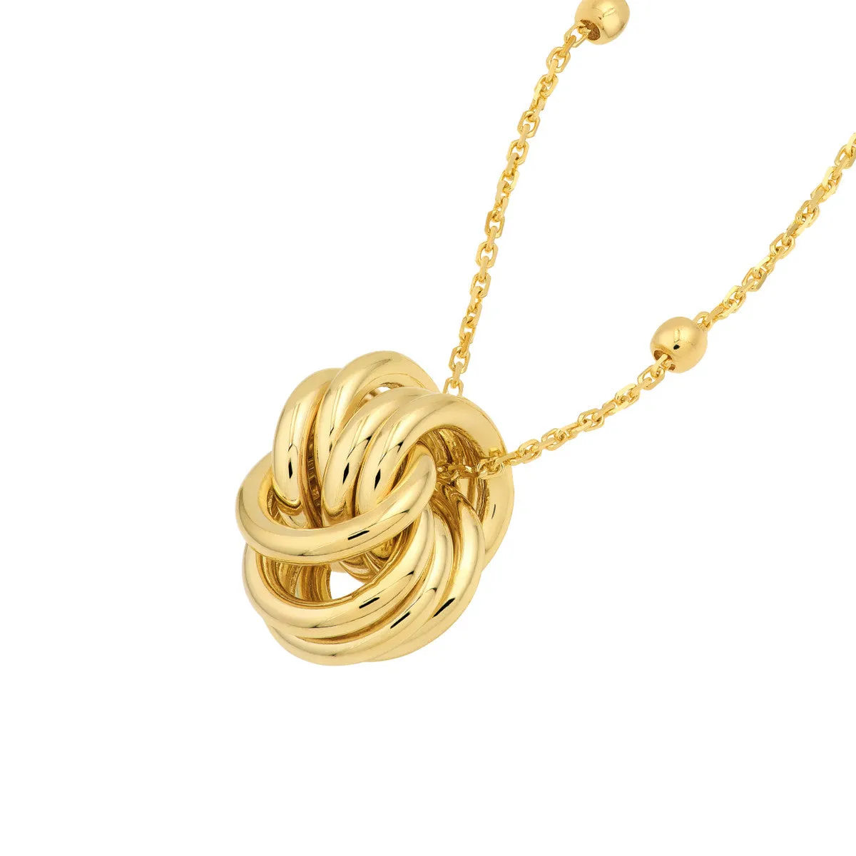 Love Knot Pendant Station Necklace