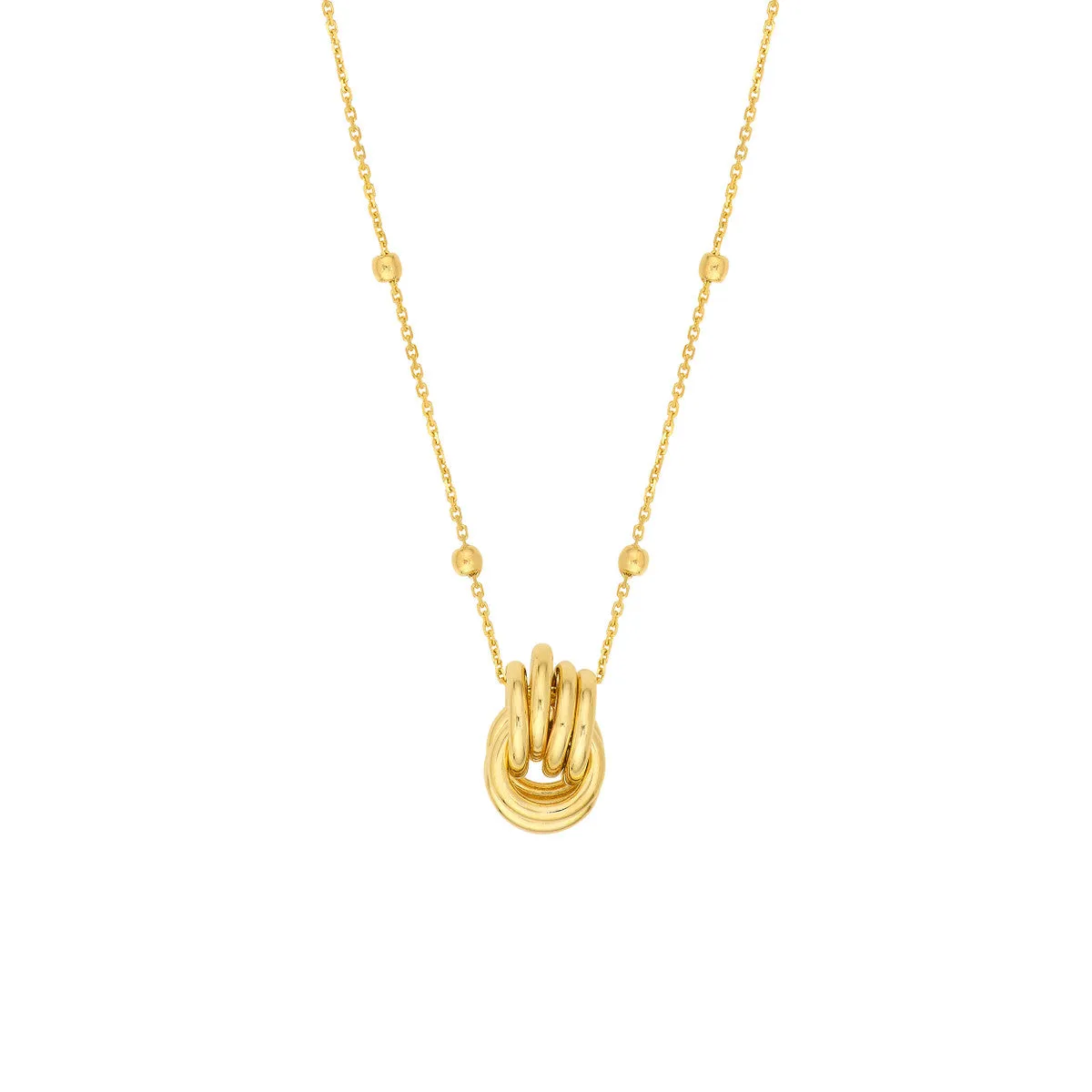 Love Knot Pendant Station Necklace