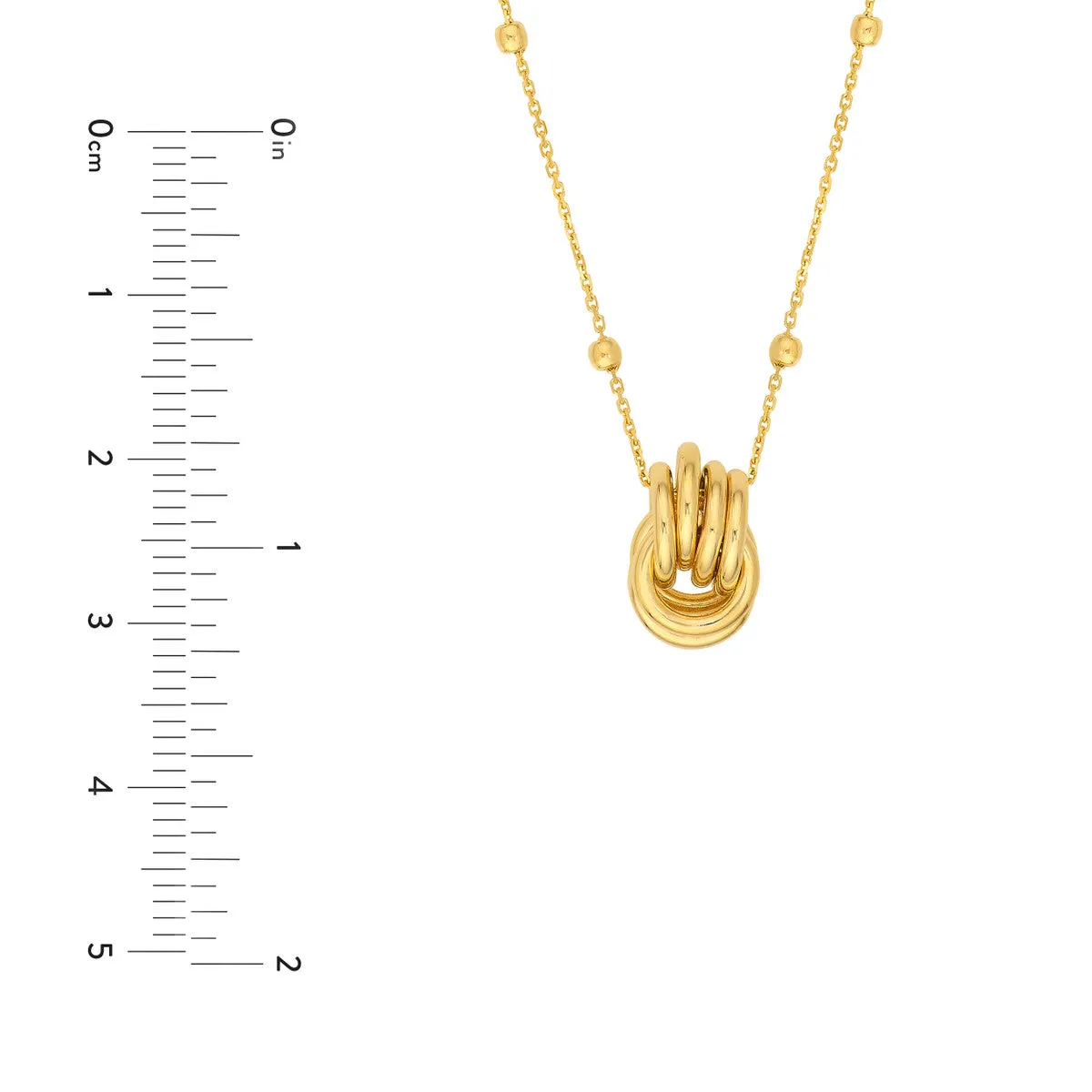 Love Knot Pendant Station Necklace