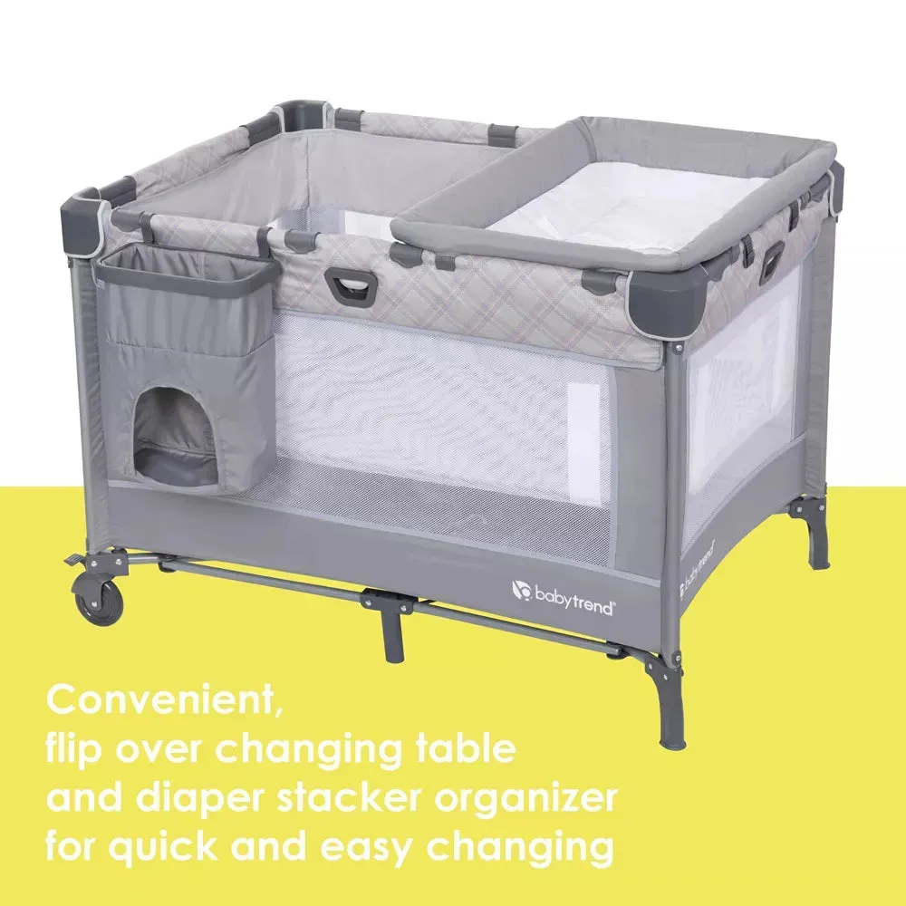 Lullaby Nursery Suite EZ-Fold Playard with Portable Rocking Lounger - (Floor Model)