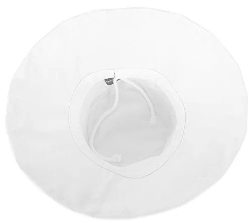 Lullaby Womens Summer Sun Protective Solid Color Packable Sun Bucket Hat White