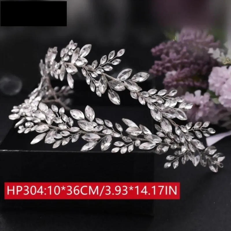 Luxurious Bridal Headband Rhinestone Wedding Hair Accessory 10 Styles
