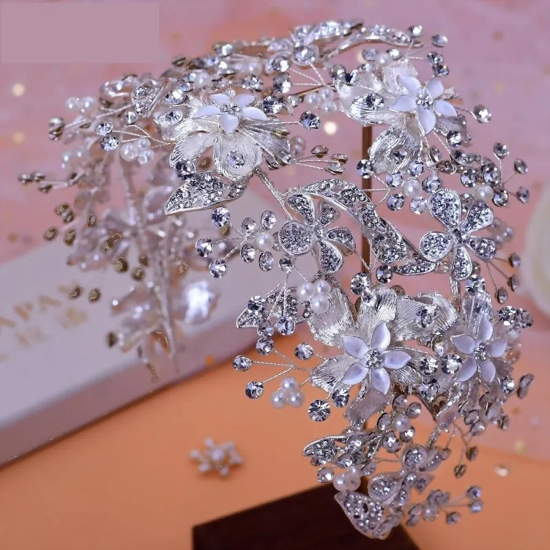 Luxurious Bridal Headband Rhinestone Wedding Hair Accessory 10 Styles