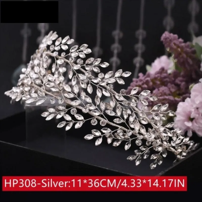 Luxurious Bridal Headband Rhinestone Wedding Hair Accessory 10 Styles