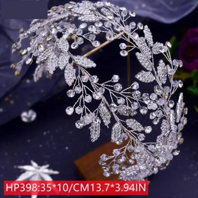 Luxurious Bridal Headband Rhinestone Wedding Hair Accessory 10 Styles