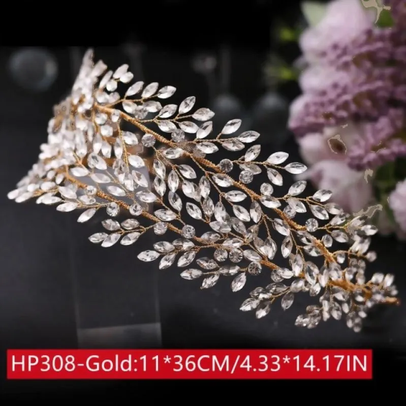 Luxurious Bridal Headband Rhinestone Wedding Hair Accessory 10 Styles
