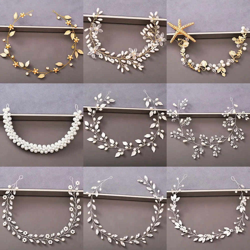 Luxury Pearl and Rhinestone Hair Accessories for Wedding Party