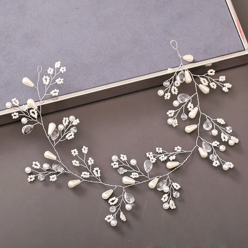 Luxury Pearl and Rhinestone Hair Accessories for Wedding Party