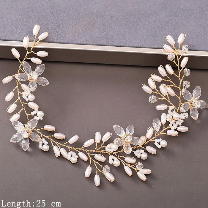 Luxury Pearl and Rhinestone Hair Accessories for Wedding Party