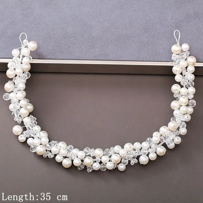 Luxury Pearl and Rhinestone Hair Accessories for Wedding Party