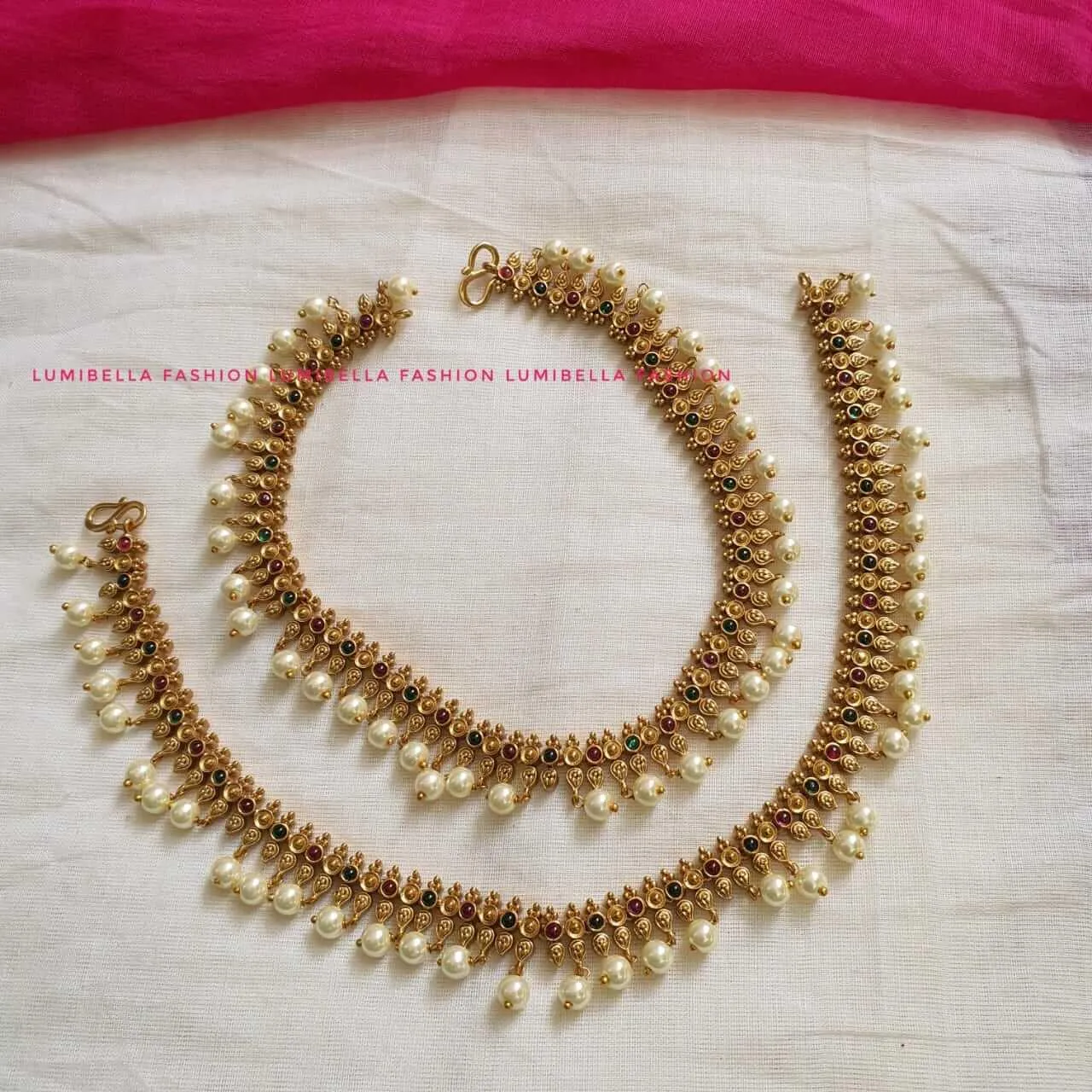 Matte Gold Polish Anklet